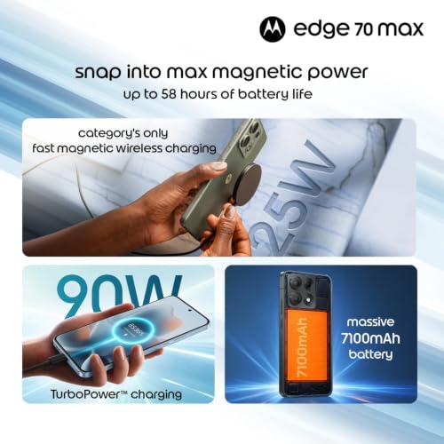 Image of Motorola Edge 70 Max 5G, Pantone Dark Shadow, 12GB RAM, 256GB Storage