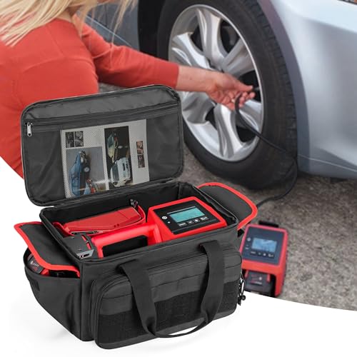 Image of Rexmica Carrying Bag Compatible with Milwaukee M18 18V Cordless Tire Inflator 2848-20, Tire Inflator Storage Bag Compatible with Milwaukee M18 Inflator, Charger, Battery or Air Pump Accessories, Black