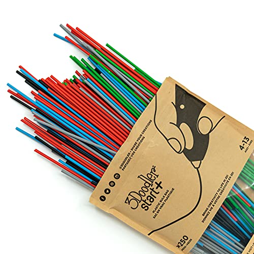 3Doodler Primary Pow Mixed Bag 250 Plastique compostable Bleu, Vert, Gris, Rouge 1 g