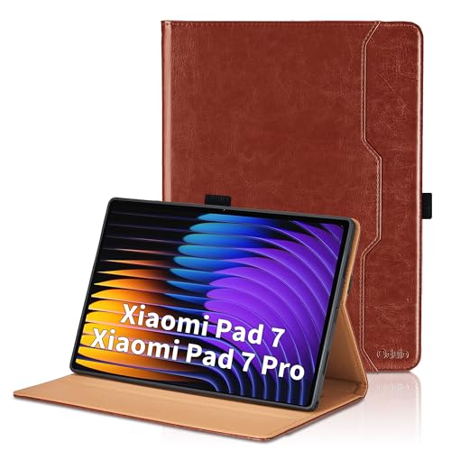 Funda Xiaomi Pad 7 Evita Roturas por Caídas con esta Carcasa Antichoque y Soporte Estable Marrón
