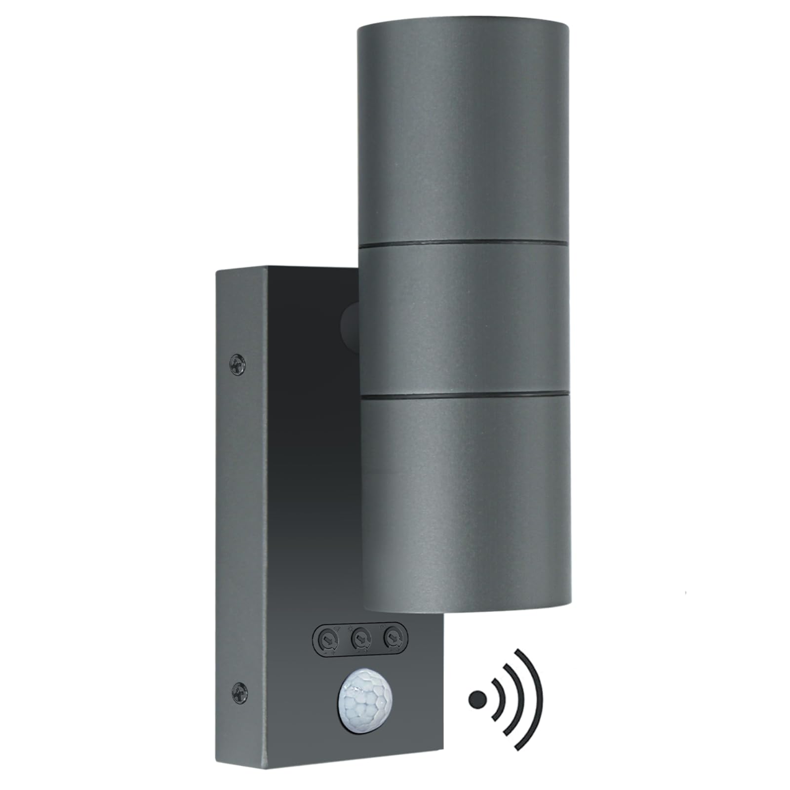 Kerry Grey Outdoor Lights With Sensor, Mains Powered, Ip65, Up And Down