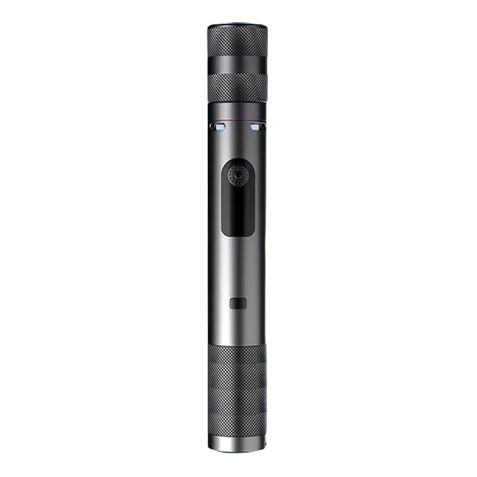 2026 High Intensity Rechargeable Stun Flashlight with LED for Outdoor Emergency Camping and Travel Use (Black, One Size)