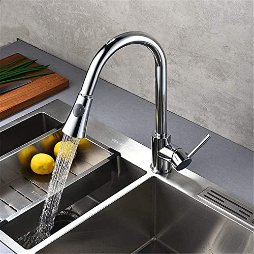 Grifo de cocina monomando de cobre con cabezal extraíble para agua fría y caliente
