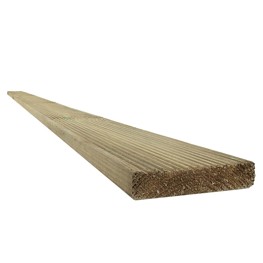 Snowdon Timber, Treated Decking Board, 20 Pack, (L) 2.4m x (W) 95mm x (T) 19mm, Garden and Outdoor Timber Deck