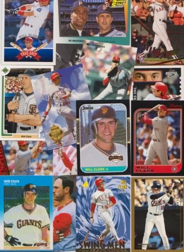 Will Clark / 100 Different Baseball Cards featuring Will Clark
