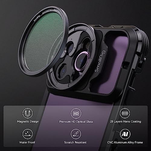 SMALLRIG 52mm Magnetic Black Diffusion 1/4 Filter Mist Dream Cinematic Effect Filter HD Optical Glass 28 Layers Multi Nano Coated for Portrait Photography/Video/Vlog - Image 3