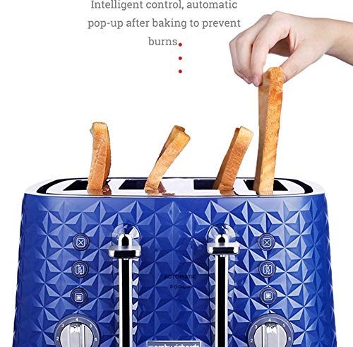 WYZQ Toaster 4 Slice, 7-Gang-Einstellung, Auftauen Auftauen, automatisches Popup, für Bagels, Brotspezialitäten und… – Bild 3
