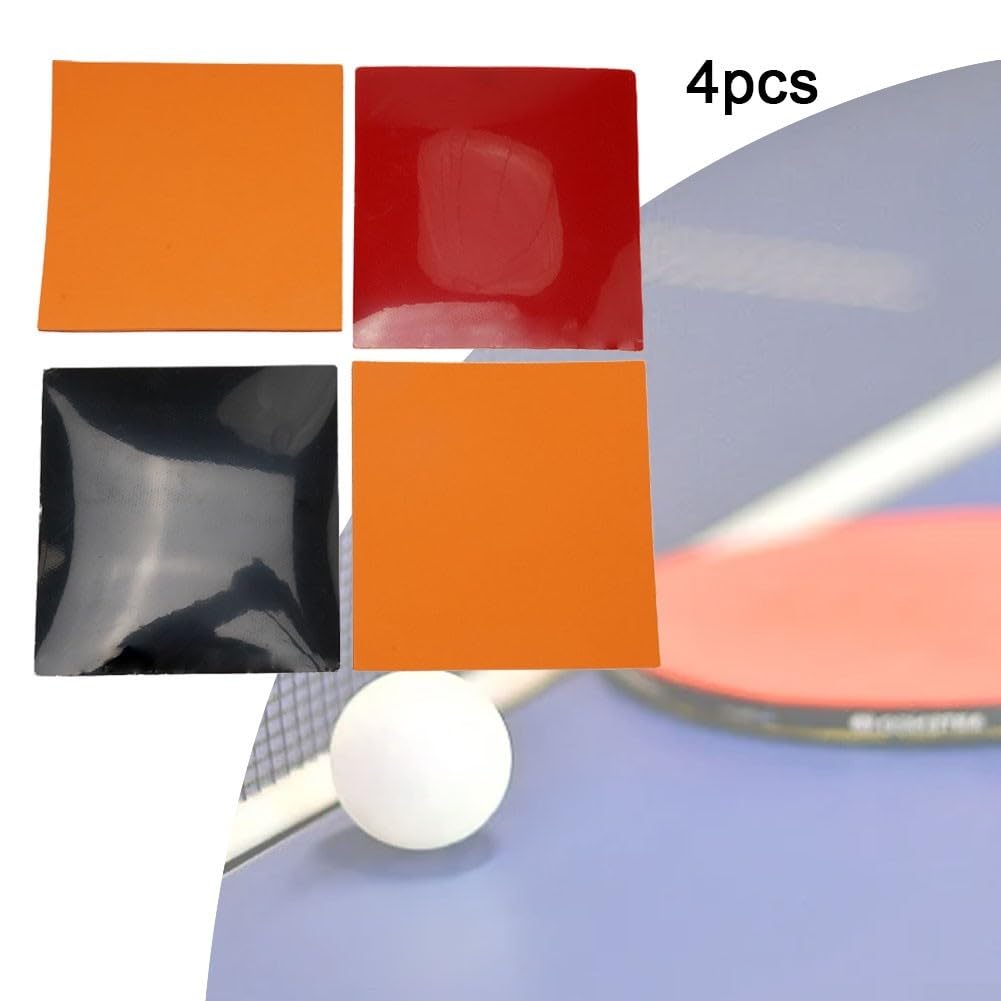 4 Pcs Red/Black Table Tennis Rubber Sponge 2.2mm Table Tennis Bat Replacement Rubbers Sheet Table Tennis Accessories For Speed And Precision