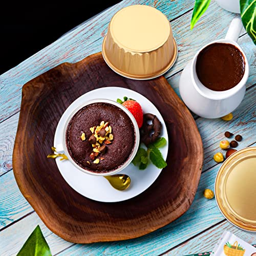 Eusoar ESFBA560671_01 Disposable Creme Brulee Ramekins, 50Pcs 5Oz Baking Cups Ramekins Aluminum Foil Dessert Cups thumb #6