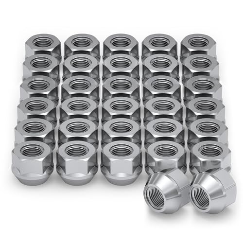 Image of White Knight M14x1.5 Zinc Open-End Bulge Acorn Lug Nut with 7 /8 inch Hex and Wider seat Diameter (1.02 inch) - 1309-1D-32AM (32 Pack)