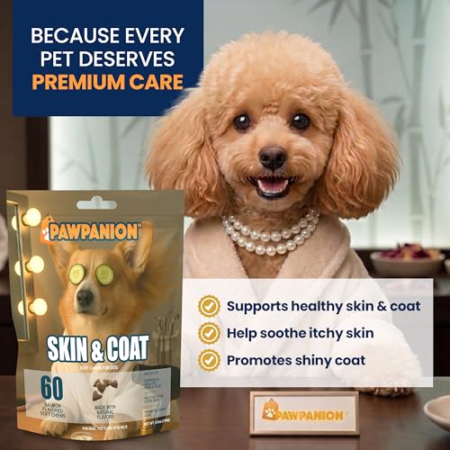 Image of Dog Skin and Coat Soft Chews with Salmon Oil, 60 Count | Fish oil and omega fatty acids support healthy skin, coat shine, moisture balance and normal shedding.
