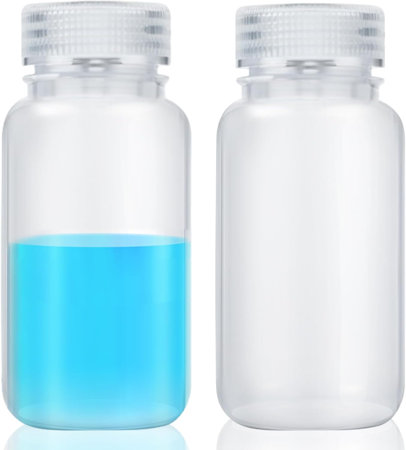KAUSHIK INDIA 2 Pcs 8oz Plastic Sample Bottles 250ml Wide Mouth Reagent Bottle Water Sample Container Lab Multipurpose Plastic Container with Lids PP Translucent Tool for Laboratories-image-36