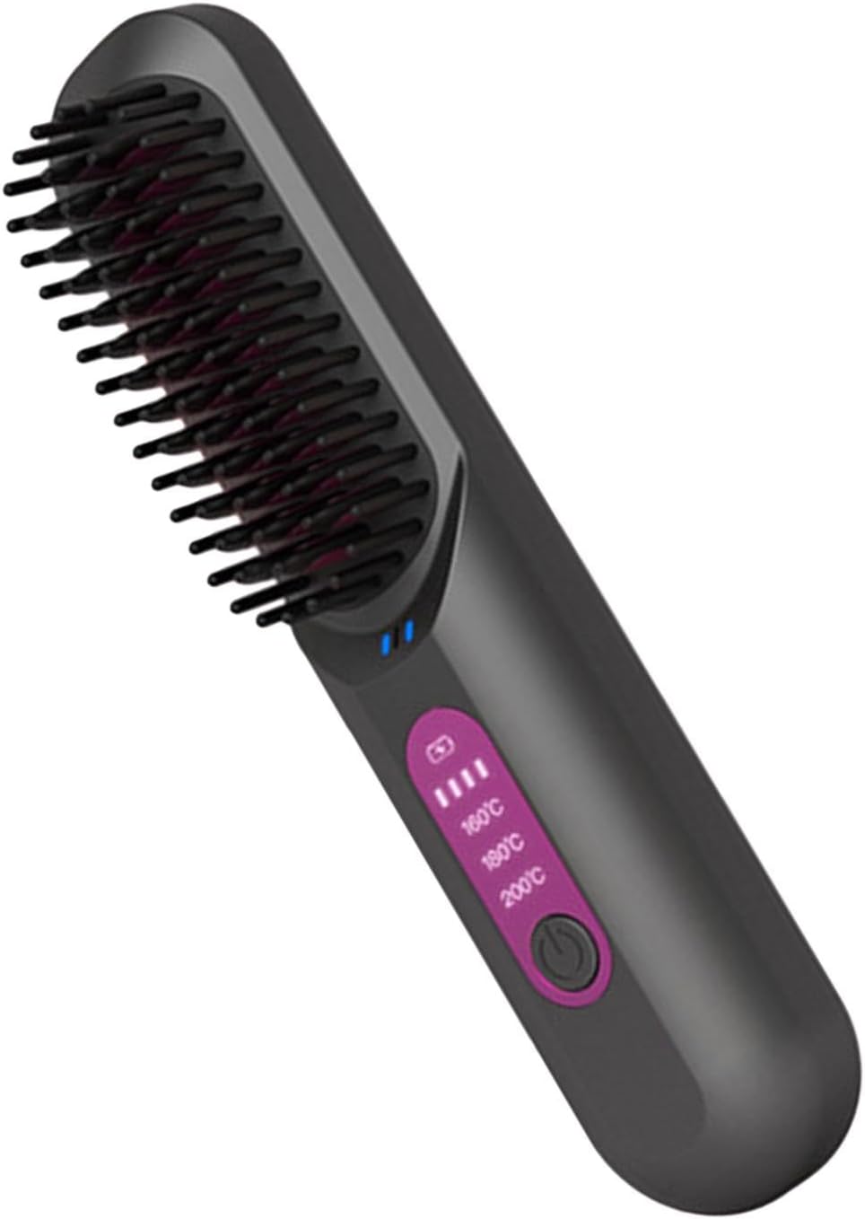 Portable Hair Straightener, Cordless Straightening Brush, Adjustable Temperature Control, Travel-Friendly, USB Rechargeable Brush, Ideal for -the-Go Styling, 200x45x35mm