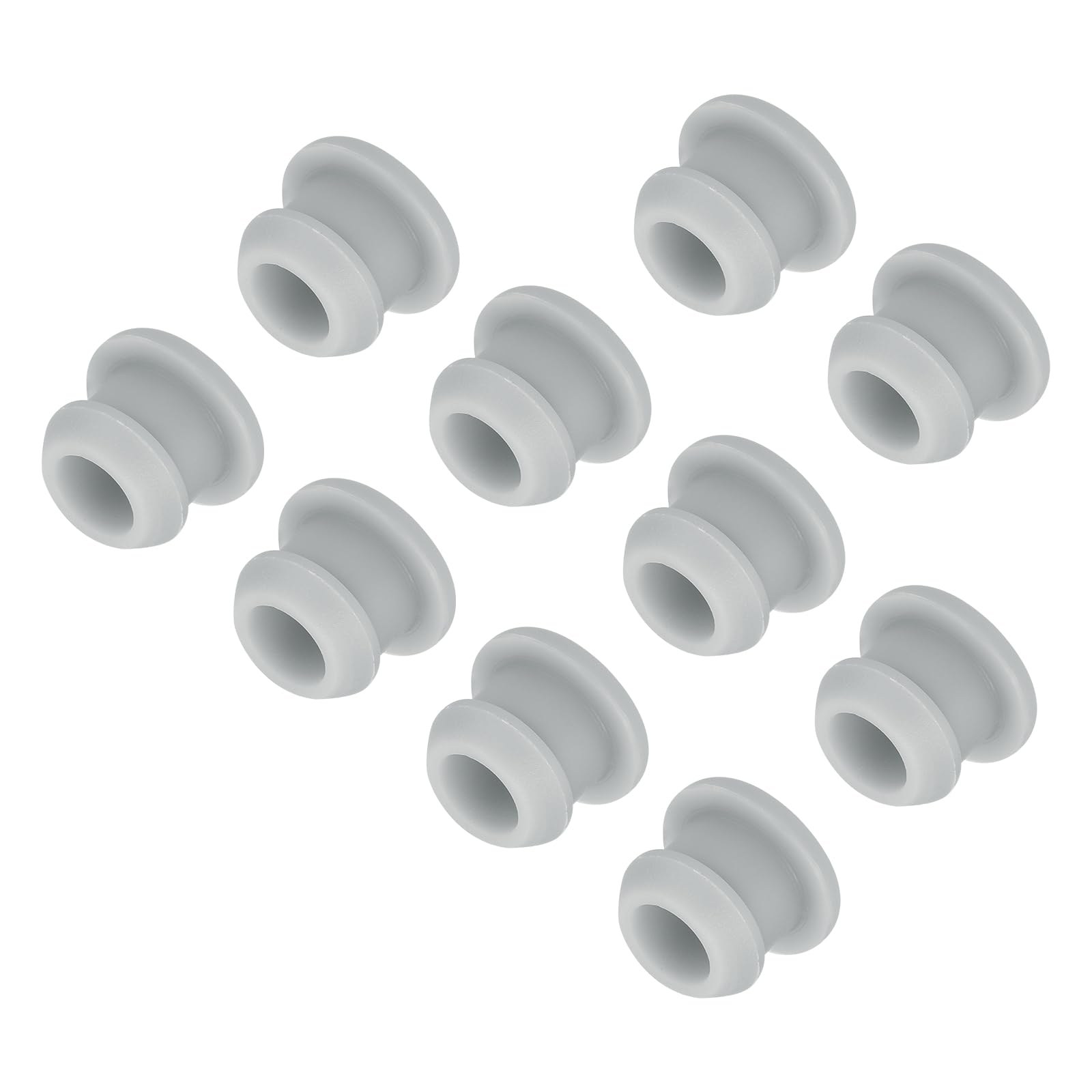 QUARKZMAN 50pcs Tapones de Silicona, Tapa para Ocultar Agujero de 10mm, Cubierta Impermeable de Bloqueo Sellado Suave Panel Redondo para Mubles Tubos Botella Cocina Baño Laboratorio, Gris