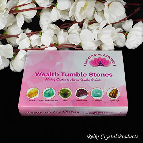 Image of Reiki Crystal Products Certified Natural Crystal Tumble Stone Kit | Multiple Crystal Stone Sets for Meditation, Reiki, Chakra & Spiritual Practices