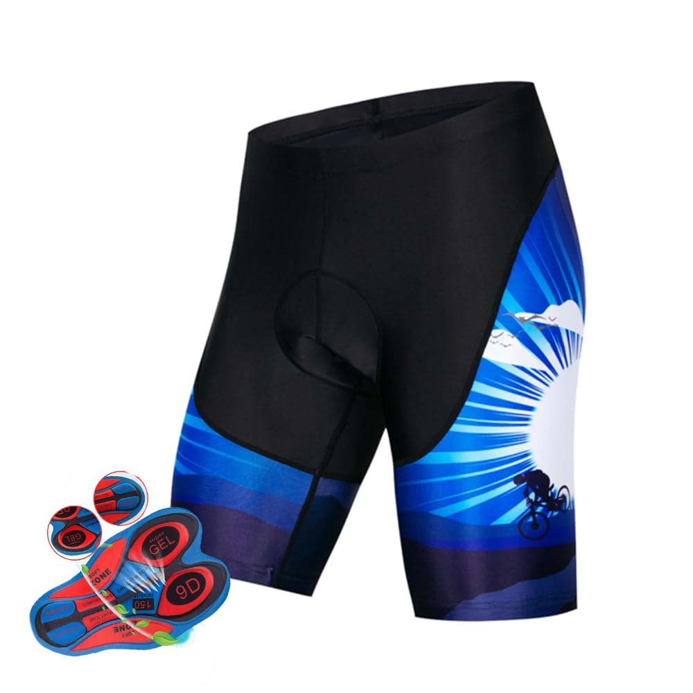 Lkfjnhepf Unisex F Cycling Shorts Breathable Cycling Shorts With Gel 9D Padding Bicycle Tights Mountain Bike Pants Sun Protection Mtb Clothing(,M)