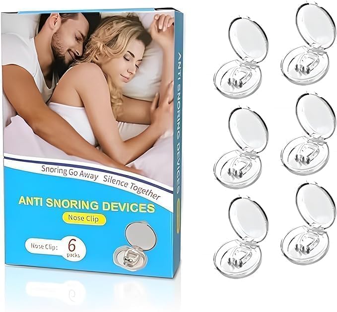 6PCS Anti Snoring Devices - Silicone Magnetic Anti Snoring Nose Clip, Snore Stopper - Comfortable Nasal to Relieve Snore, Stop Snoring for Men and Women