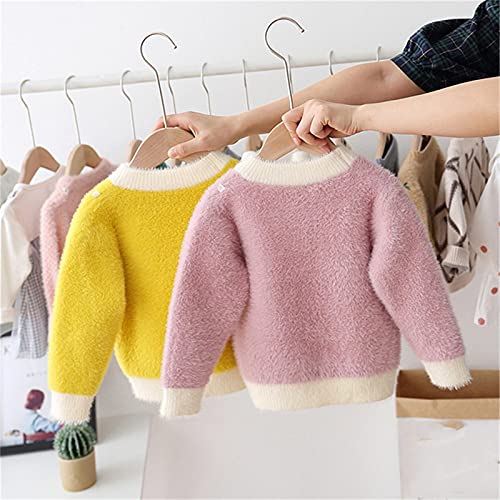 Girls Sweater Knitting Cardigan Knit Autumn Sweater Toddler Girls Christmas Toddler Strawberry Knitwear Sweater Pink 18M3