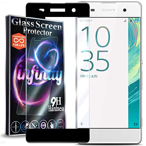 InfinityHD Curved Glass Screen Protector for Sony Xperia XA, Black