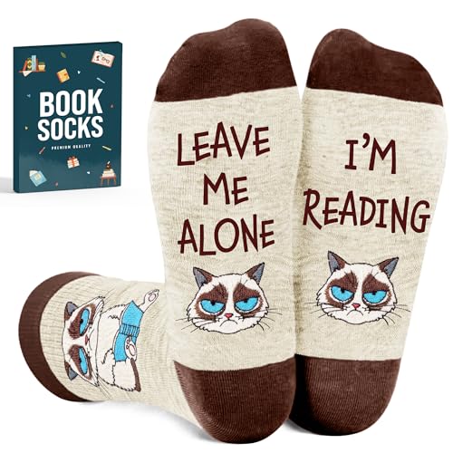 Book Lovers Gifts - Gift for Book Lovers Reading Socks For Readers and Bookworms Ideal Presents for Readers Funny Women Socks - Soft and Warm Material