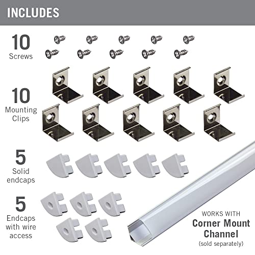 Image of Armacost Lighting Corner Mount LED Tape Light Accessory Pack - Grey, 960001