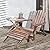 Outsunny Wooden Adirondack Chair with Ottoman,Outdoor Fire Pit Chair,Patio Lounge Chair Supports Up to 330 Lbs, Rustic Brown