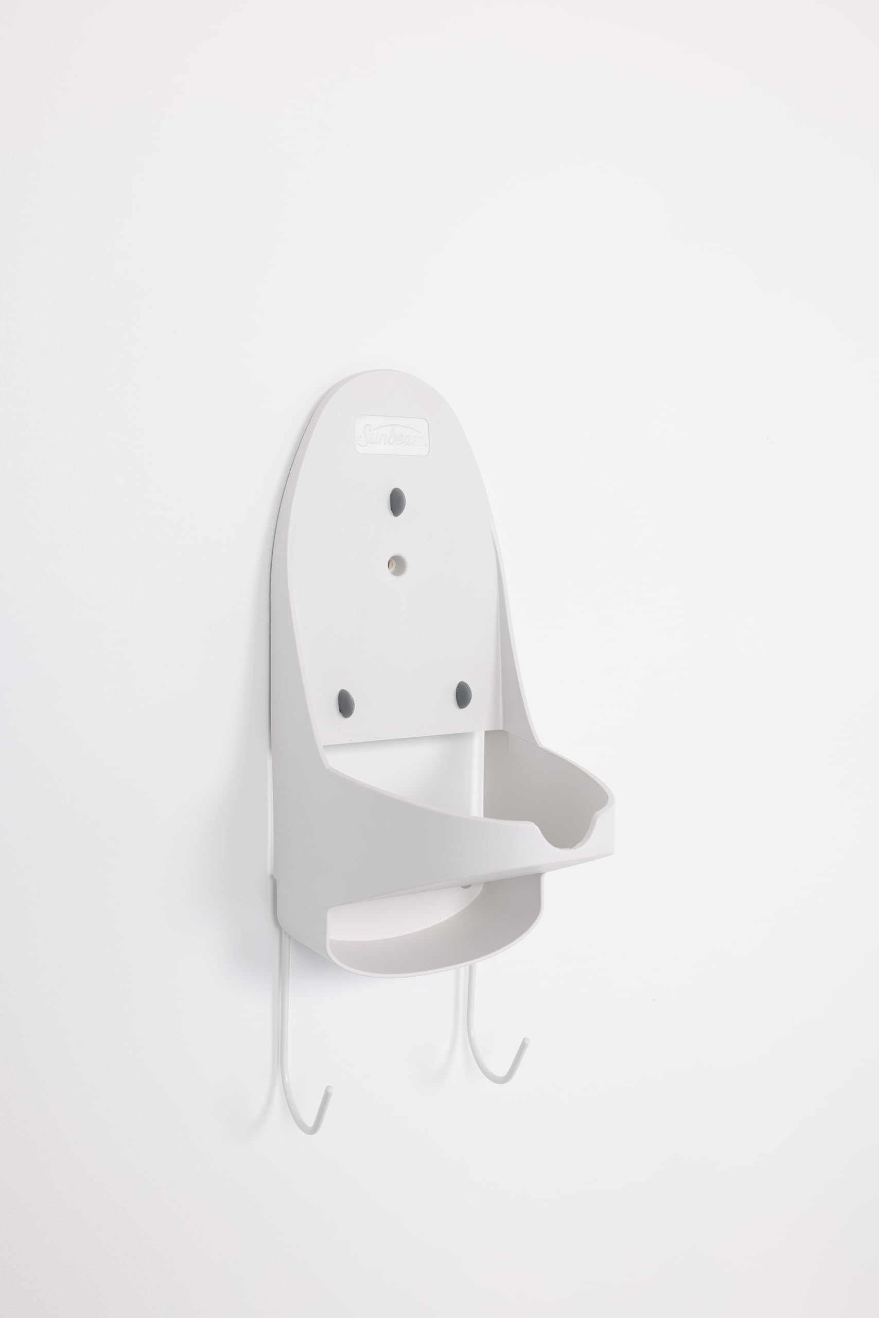 Wall Mounted Iron Organizer w/Ironing Board Holder – Lightweight Iron Board Holder Wall Mount for Home & Hotel – Fits All Irons – Sturdy Hanger & Accessories - White