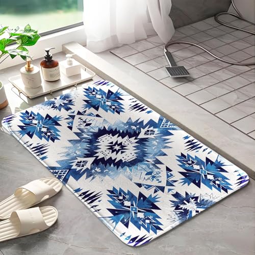 Tapis de bain luxe en mousse à mémoire de forme style bohème chic L - 6