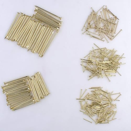 Image of Nails for Hanging Pictures, Hardware Nails, Stainless Steel Nail Assortment Kit, 350 Pieces, Hanging Picture Nails, Wall Nails, Finish Nails, Frame Nails, Wooden Nails