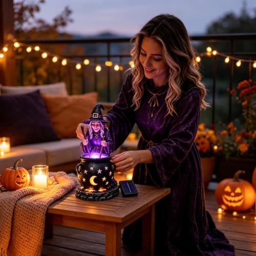 Lámpara Solar de Caldero: Decora tu Jardín sin Cables este Halloween 7