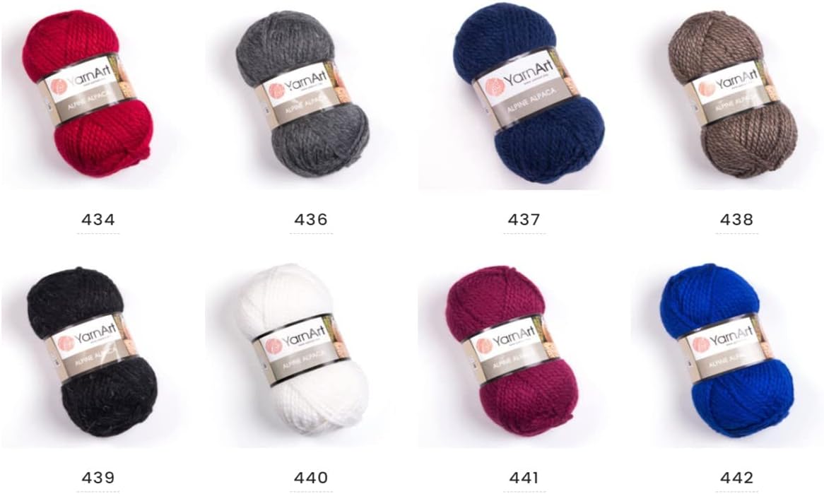 2 Skeins Yarnart Alpine Alpaca Soft Yarn, Alpaca Yarn, Wool Yarn, Acrylic Yarn, Shawl Yarn, Winter Crochet 2 Balls