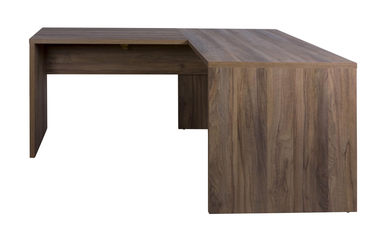 Composad | Scrivania Angolare della Linea DAVINCI BRERA, Scrivania PC, Elegante e Spaziosa, con Modesty Panel, per Ufficio, (LxAxP) 178,20x74,50x160,50 cm, Colore Noce Brera, Made in Italy