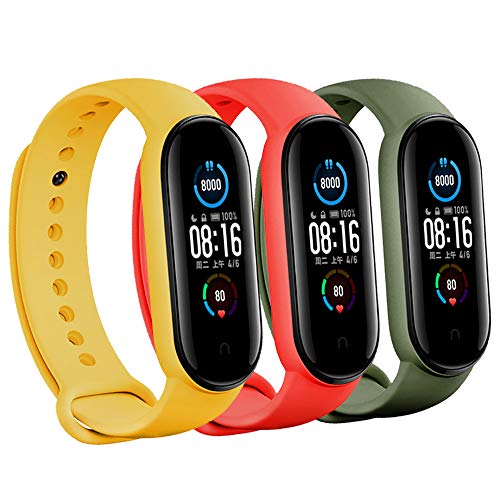 SZBAMI Bands Replacement for Mi Band 5 Strap Wristbands Xiaomi Mi Band 5 Smartwatch Accessaries Colorful Bracelet for Women Men-Xiaomi 5 Wrist Band