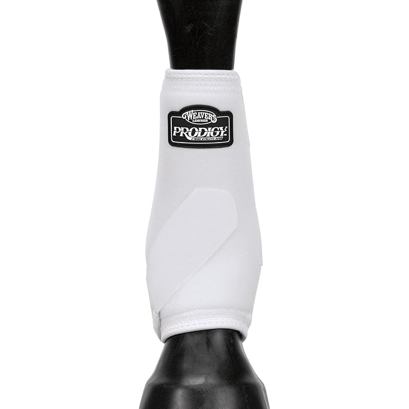 Botas Esportivas para Cavalos Weaver Equine com EVA e Neoprene, Brancas, Tamanho Médio, Pacote com 2