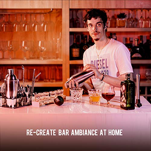 Igrome 16-delige set voor het maken van cocktailmixers, insecticiden, 750 ml, premium roestvrij staal, barset met acryl… - Image 7