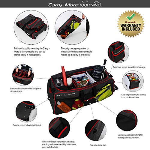 Roamwild Carry-More Heavy Duty Large Equipment Rolling SUV/Camera/Duffel Bag Perfect For Photography SUVs Sales Reps RV and Gym Equipment
