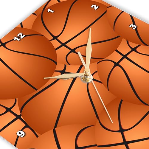 Reloj de baloncesto para paredes aburridas que decora el cuarto de los niños con estilo deportivo 5