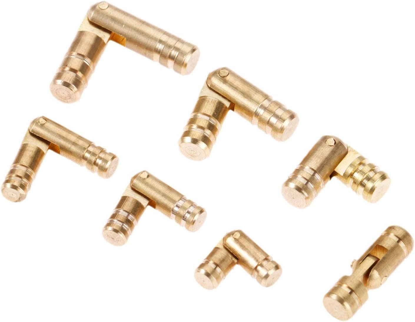 barrel hinges, Cabinet Butt Hinge,Folding Door Hinges,4Pcs Pure Gold Brass Copper Invisible Concealed Barrel Hinge for Wine Jewelry Box Hidden Barrel Hinge Finely Machined Mechanisms (Color : 4Pcs 5x1