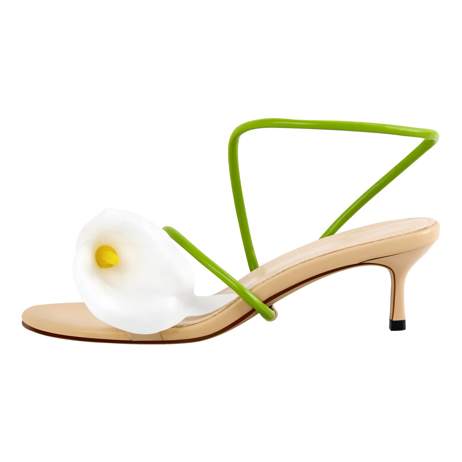 MissHeel Calla Lily Kitten Heels for Women Wedding Heel Dressy Shoes