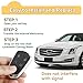 Key Fob Cover Shell Case Replacement for Cadillac ATS ATS-V CTS CT6 XTS XT5 XT4 XT6 SRX 2014 2015 2016 2017 2018 2019 2020 2021 5 Buttons Car Remote Pad Cover HYQ2AB, HYQ2EB (2PCS)