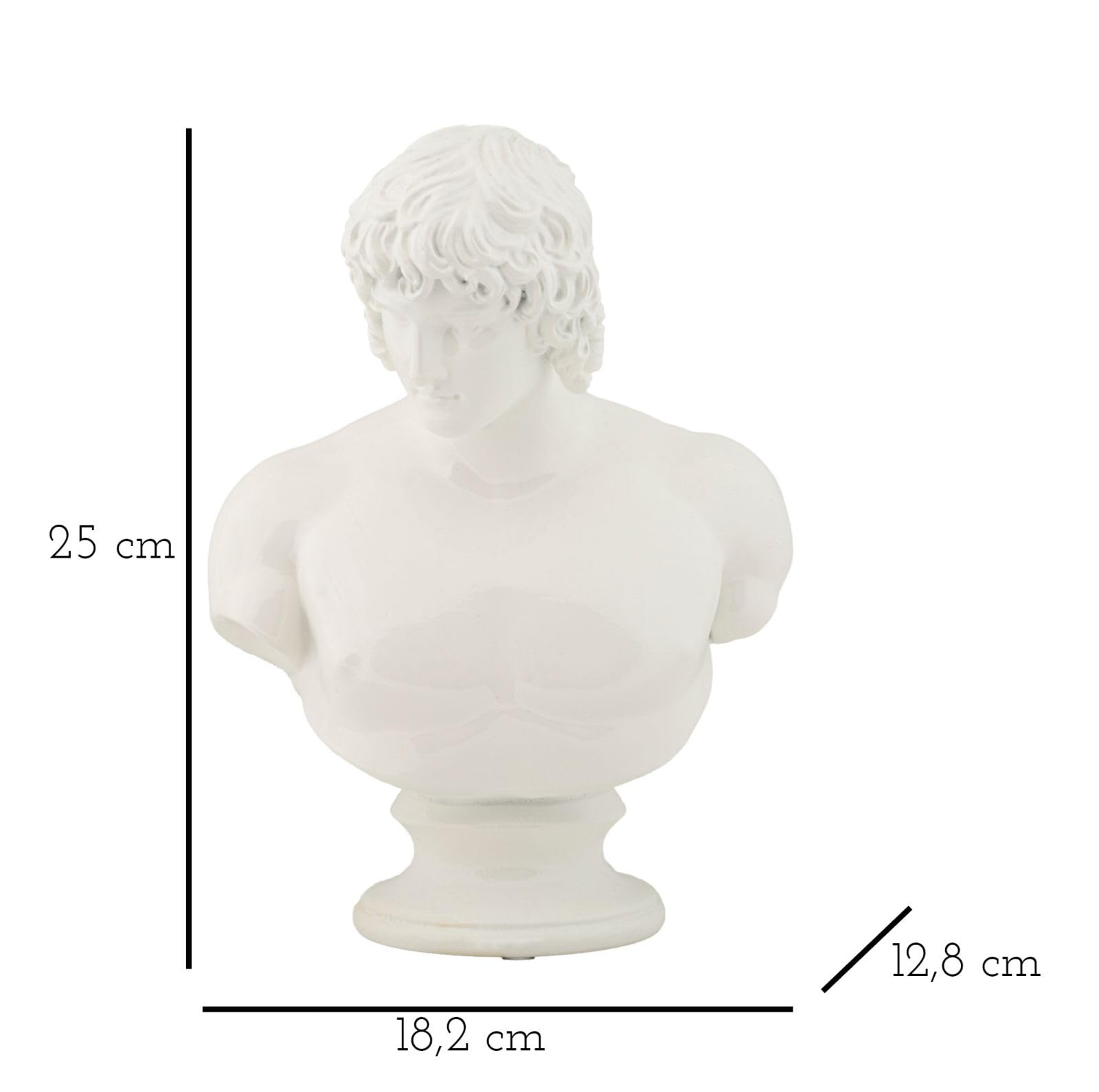 Mauro Ferretti Scultura Centurione Elegante in Polyresin Bianco 25x18,2x12,8 cm