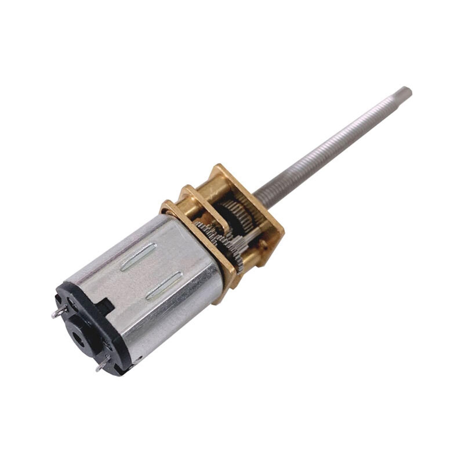 GA12-N20-M3*34 Mikro-Untersetzungsgetriebemotor DC 3V 6V 12V Verlängerungsgewindewellen-Schraubenmotor mit Metallzahnrad(70,3V)