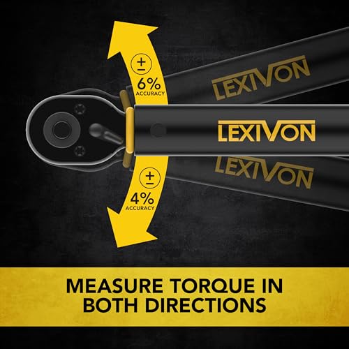 Image of LEXIVON Torque Wrench, 1 /4-Inch Drive, Dual Scale 30-250 IN-LB (3.4-28.2 N.m), Premium Rubber-Grip Handle, Deluxe Hybrid Case (LX-TW14)