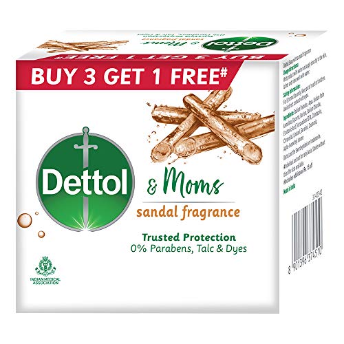 Dettol & Moms Bathing Soap Sandal, 75gm, Pack of 4