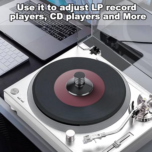 Stabilizzatore per Giradischi LP, Peso in Metallo per Dischi in Vinile con Base Protettiva Antiscivolo – Stabilizzatore Record per Giradischi Analogici, Accessorio per Audiofili e Collezionisti