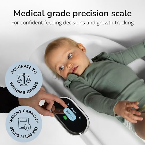 Woddle Baby All-in-One Smart Baby Monitor and Changing Pad, Includes Built in Scale for Weight Monitoring, Embedded Warmer, Night Light, Noise Machine and AI Parent Coach with Touchscreen Tracker