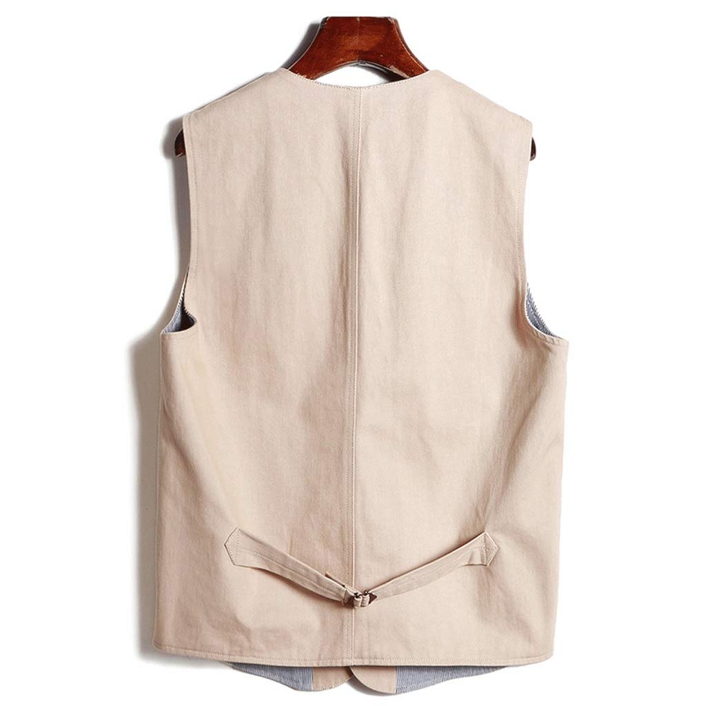 WDX- Chaleco de herramientas para exteriores, chaleco de pesca con múltiples bolsillos, chaleco fino de tela de algodón, bolsillo en el pecho, transpirabilidad (color: caqui, tamaño: XL)
