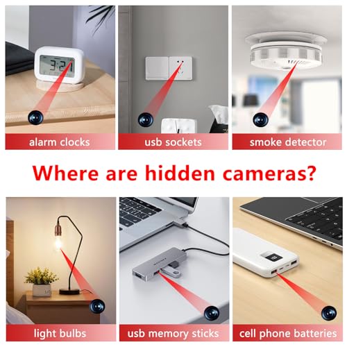 OJR Mini Hidden Camera Detector - Camera Finder and Spy Cam Detection Device - Detects Wireless and Wired Cameras for Privacy Protection - Image 6
