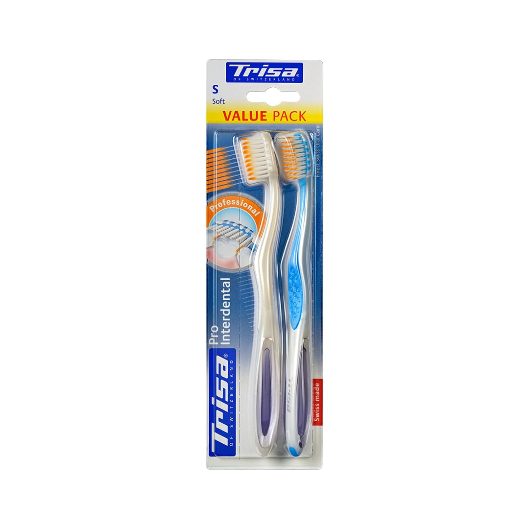 Trisa Pro Interdental Soft Toothbrush Pack of 2 (Assorted Color)-picture-18