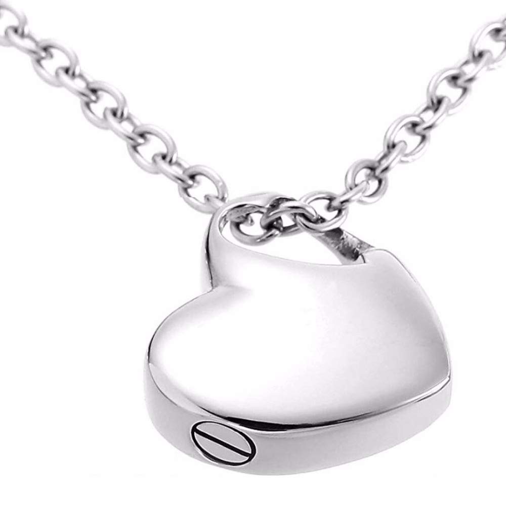 ID Herz Asche Medallion + Kette mit Gravur nach Wunsch Urne Memorial Anhänger